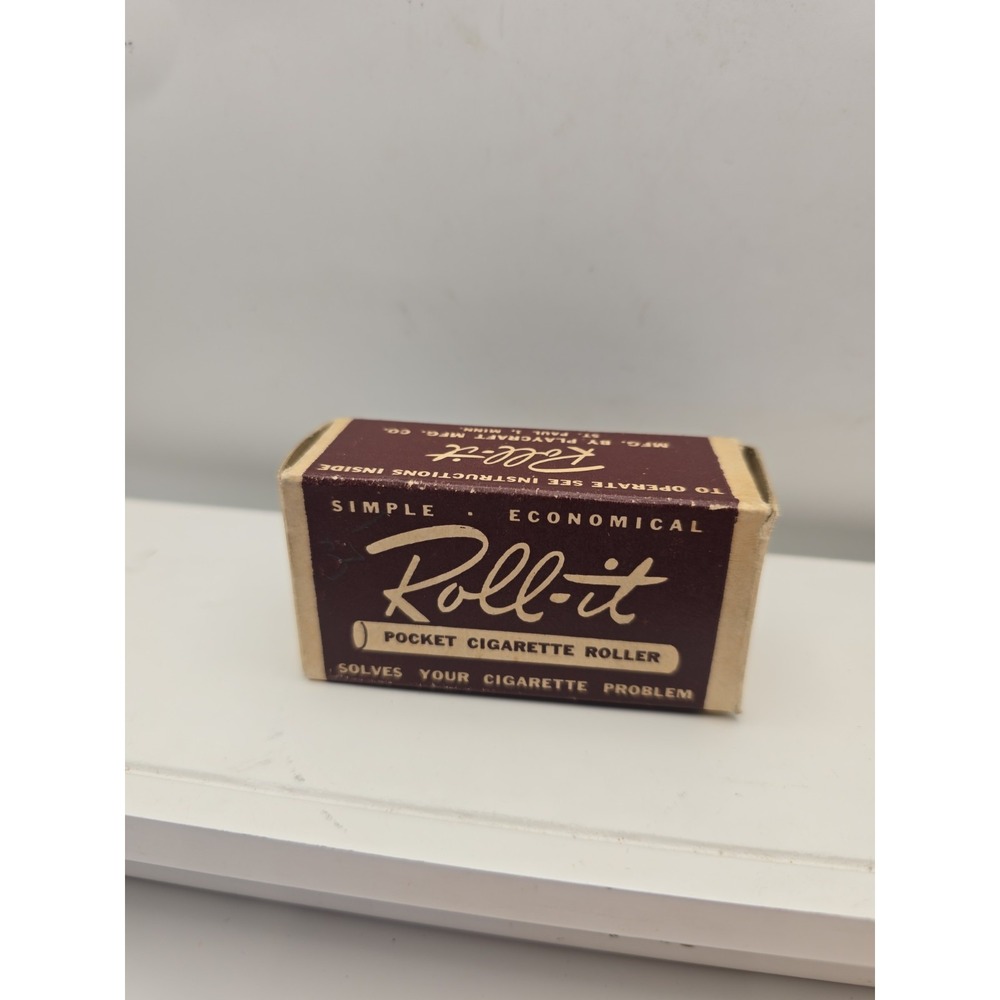NOS Vintage Pocket Cigarette Roller Roll-It Playcraft Drug General Store w/ Box